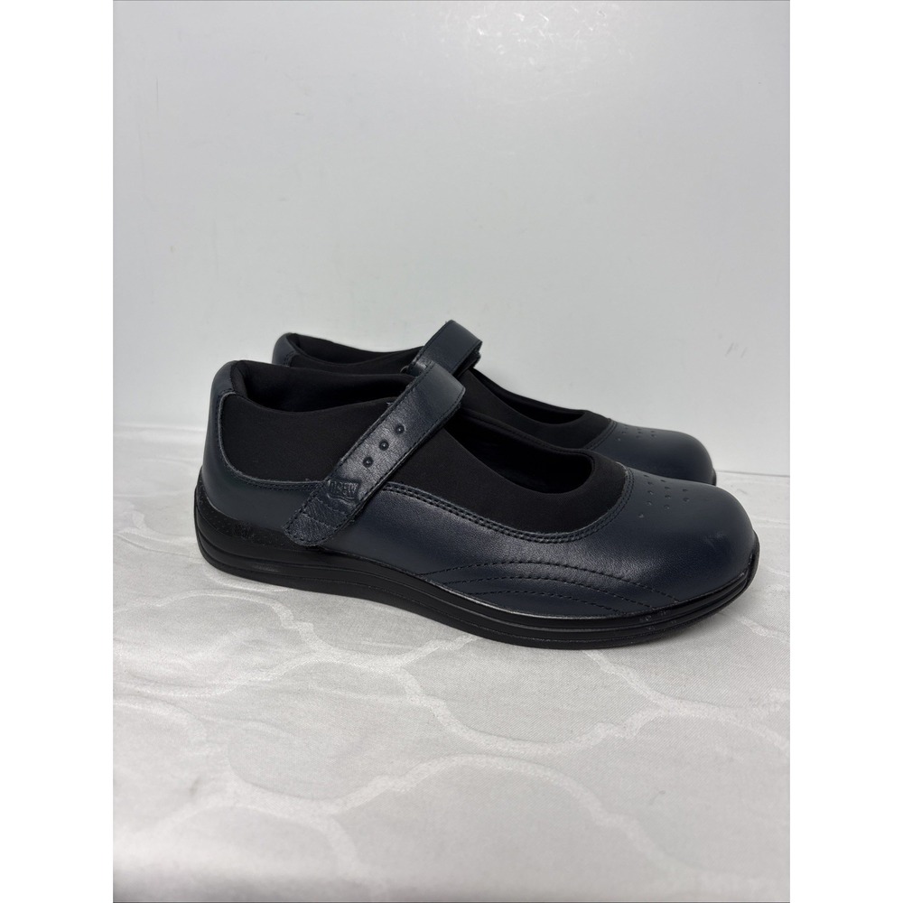 Drew Rose Shoes Women's 7.5 W Orthopedic Diabetic Navy Blue Leather Mary Jane